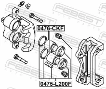 ����������� �������� Mitsubishi L200 K60/70# 1996.01-2007.12 �����. (�� ���� �������) Febest 0475L200F ����