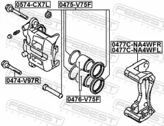 ����������� �������� ���������� ��������� Febest 0475-V75F 0475V75F ����