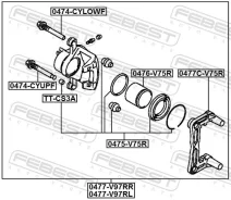����������� �������� Febest 0475-V75R 0475V75R ����