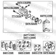 ������� ��������� ������ ����� Mitsubishi Lancer (CS) (2003-2006) [178Febest0477CSRL] 0477CSRL ����