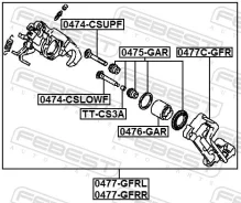 ������� ��������� Mitsubishi ASX GA0# 2010.05- ����. ����. �� ������ Febest 0477GFRR ����