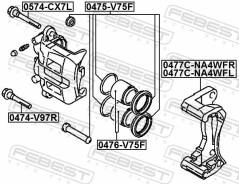 ����� ���������� �������� Mitsubishi Pajero/Montero V80/90# 2006.09-2021.03 �����. ���. Febest 0477CNA4WFR ����