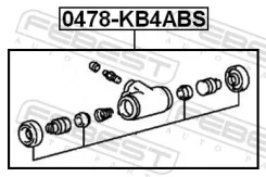 ������� ���������, ������ ������ ����� ��� Mitsubishi L200 Mitsubishi, Mitsubishi L 200, SAAB 99 [USA] Febest 0478-KB4ABS 0478KB4ABS ����