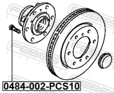 ������� ��������� ������ /M12 x 1,5 x 48 mm. / �-�� �� 10-�� ��. (���� �� �-��) Febest 0484-002-PCS10 0484002PCS10 ����