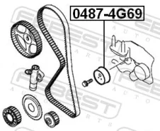 ����� ���������� ����� ��� (Mitsubishi Lancer CS 2 Febest 0487-4g69 04874G69 ����