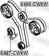 ����� ����� ��� Mitsubishi Outlander CW0# 2005.12-2013.04 �������� Febest 0488CW6W ����