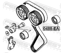 ����� ����� ��� Mitsubishi Legnum EA/EC# 1996.06-2002.08 �������� Febest 0488EA ����