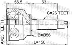 ���� 23*56*26 Febest 0510-005 0510005 ����