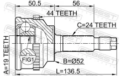 ���� �������� 19x52x24 | ����� ����/��� | Febest 0510-014A44 0510014A44 ����