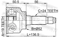 ���� MA 0510-014 BS04-25-600 19x52x24 Febest 0510014 ����