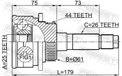 ���� 0510-B25A44 Febest 0510B25A44 ����