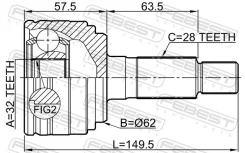 ���� Mazda 6 GH -12 �����. Febest 0510GHMT ����