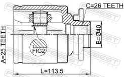 ���� Mazda BT-50 UN 2006-2012 �����. ���. Febest 0511B25LH ����