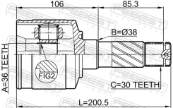 ���� ���������� ������ 36x38x30 Febest 0511BT50RH 0511BT50RH ����