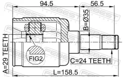 ���� ���������� ����� 29x35x24 Febest 0511CPLH 0511CPLH ����