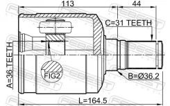 ���� ���������� ����� 36x36.2x31 Febest 0511CX7LH 0511CX7LH ����