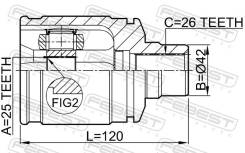 ���� ���������� ������ 25x42x26 Febest 0511GDRH 0511GDRH ����
