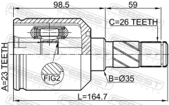 ���� ���������� 23x35x26 | ����� ��� | Febest 0511M626LH 0511M626LH ����