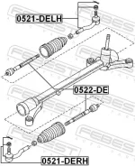���������� ������� ���� ����� Mazda2 (DE), Ford Fiesta VI (07-) Febest 0521DELH 0521DELH ����