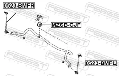 ���� ������������� Mazda 3 BM 2013-2016 �����. ���. Febest 0523BMFL ����