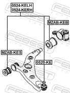 ����� �������� ����� ��� Mazda 6, Mazda CX-5 Febest 0524-KELH 0524KELH ����