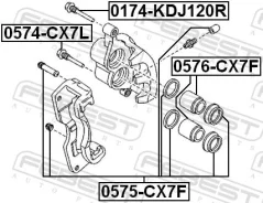 ������ ������������ ���������� �������� �������� ������ ����� ��� Mitsubishi Pajero, Mazda CX-7, Mazda E-Serie febest 0574-cx7l 0574CX7L ����