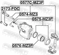 ������ ������������ ���������� �������� �������� ������ ����� ��� BMW 3, BMW 5, AUDI 100 febest 0574-mz3 0574MZ3 ����