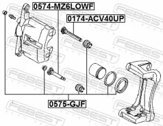 ����������� ���������� �������� �������� �� ��� �������, ������ ����� ��� Mazda 6, Toyota Corolla, Toyota Prius PHV Febest 0575-GJF 0575GJF ����