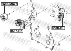 ����� �������� ���������� ����� � ��������� ��� Mazda 3, Mazda 5 febest 0587-bk 0587BK ����
