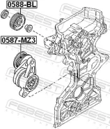 ����� �������� Mazda 3 BK 2003-2008 0588-BL 0588BL ����