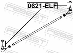 ���������� ������� ���� Isuzu NKR(Europe)-RHD 2004- Febest 0621ELF ����