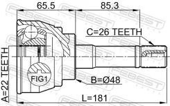 ���� SU-12 Febest 0710-012/ 44101-60A01/ 44101-60A1V 22x48x26 0710012 ����