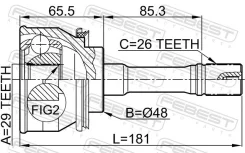 ���� �������� 29x48x26 Febest 0710GVSQ 0710GVSQ ����