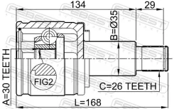 ���� ���������� 30x35x26 | ����� ���� | Febest 0711XL7RH 0711XL7RH ����