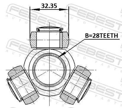 ������� 28x32.35 Febest 0716RS415 0716RS415 ����