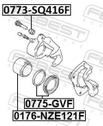 ������� ������������ ������ ���������� �������� �������� ������ ����� ��� Suzuki Grand Vitara, Suzuki Vitara, Suzuki Liana ��������� febest 0773-sq416...