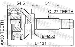 ���� �������� 30x53.6x27 | ����� ����/��� | Febest 0810B13 0810B13 ����