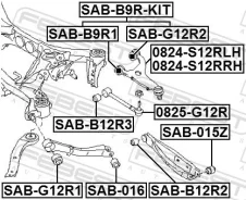 ����� ������� ������ ����� ��� Subaru Forester, Subaru Legacy V, Subaru XV Febest 0824-S12RLH 0824S12RLH ����