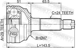 ���� �������� 29X47X24 #43420-B1031 Toyota BB QNC2# 2006.01-2016.07 [JP] 0910M412 ����
