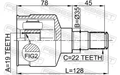 ���� Chevrolet AVEO (T200) 2003-2011 �����. Febest 1011AV ����