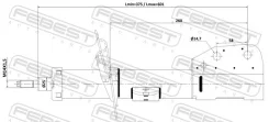 ����������� �������� ������ gas.twin tube Febest 10110002FR 10110002FR ����