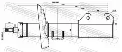 ����������� �������� ������ gas.twin tube Febest 10660581FR 10660581FR ����