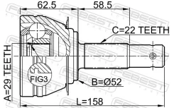 ���� DW-06 Febest 1110-006 29x52x22 Daewoo Nexia 1500I (G15MF) 1995- 1110006 ����