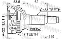 ���� �������� 22x52x33 Febest 1110J200A47 1110J200A47 ����