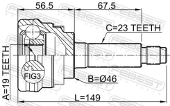���� Chevrolet Matiz + Spark (M100) 1998-2006 �����. Febest 1110M100 ����