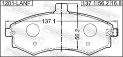 ������� ��������� Hyundai Elantra/Lantra 00 2000- �����. (� ��������������� ���������) Febest 1201LANF ����