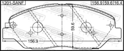 ������� ��������� Hyundai Santa FE �����. (�����. ) (� ��������������� ��������� �������) Febest 1201SANF ����
