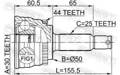 ���� ������� �������� ������ ����� ��� Hyundai Elantra, Hyundai Matrix, Hyundai Lantra II febest 1210-014a44 1210014A44 ����