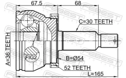 ���� �������� 36x54x30 ����� ����/��� Febest [1210Cmata52] 1210CMATA52 ����