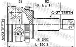 ���� �������� 23x64.5x27 ����� ����, ��� Febest [1210CRE16A46] 1210CRE16A46 ����